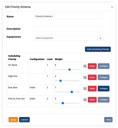 Image of UI for Priority Schema Editor